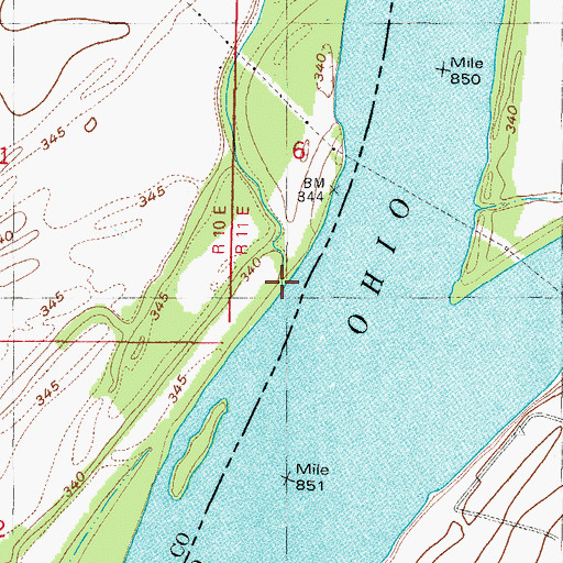 Topographic Map of Running Slough, IL
