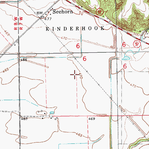 Topographic Map of Running Slough, IL