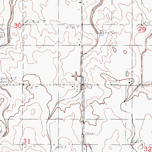 Topographic Map of Rural School (historical), IL