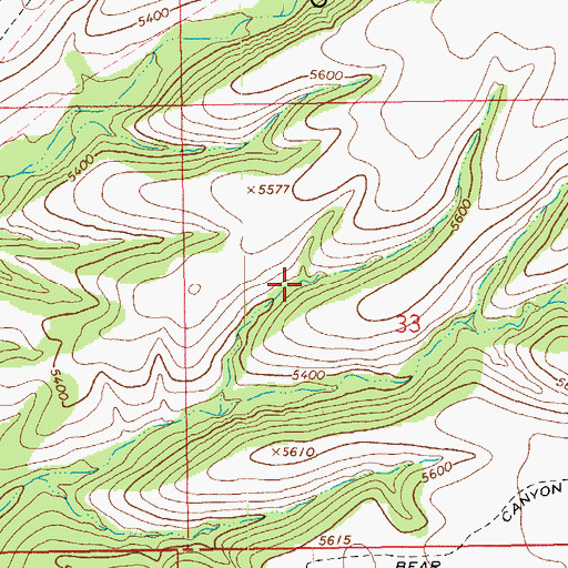 Topographic Map of Sandy Tank, AZ