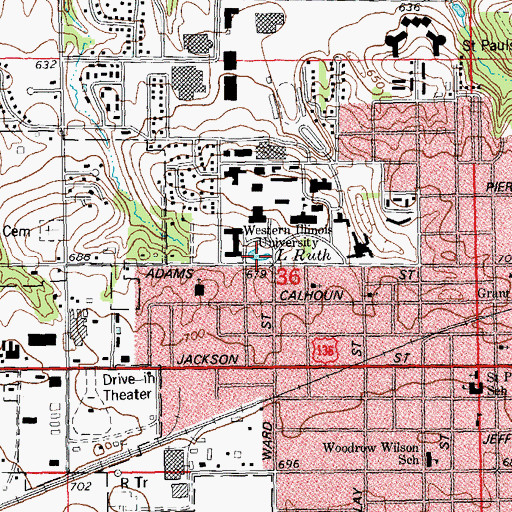 Topographic Map of Lake Ruth, IL
