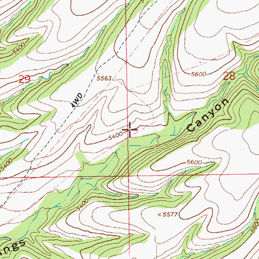 Topographic Map of Mud Springs Canyon Tank, AZ