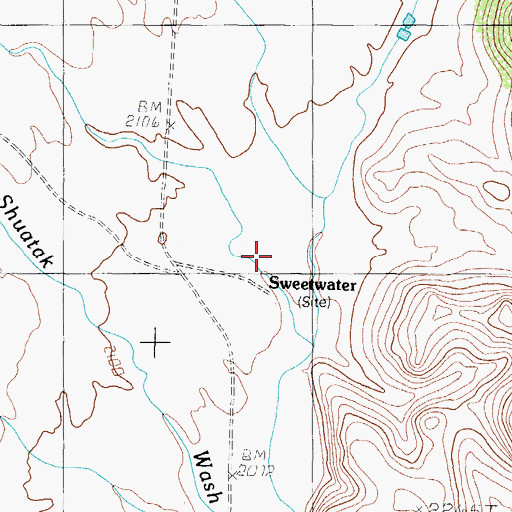 Topographic Map of Dry Well, AZ