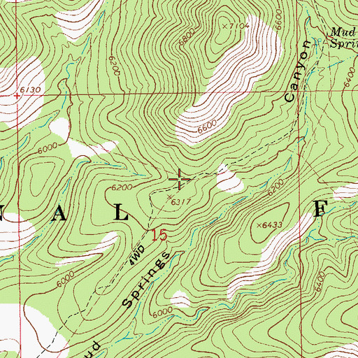 Topographic Map of Mud Springs Corral, AZ