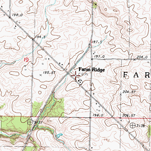 Topographic Map of Saint Andrews Church, IL