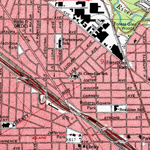 Topographic Map of Saint Cornelius Elementary School, IL