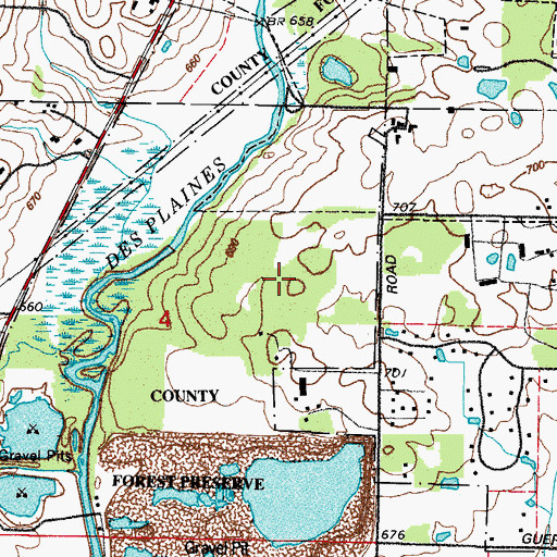 Topographic Map of Saint Francis Boys Camp, IL