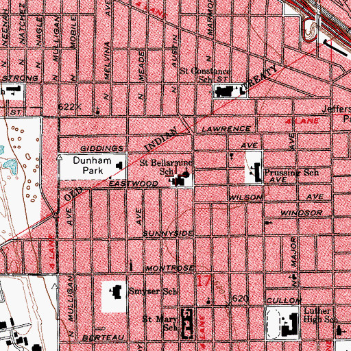 Topographic Map of Saint Francis School, IL