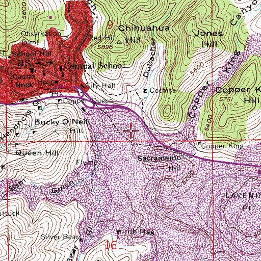 Topographic Map of Dubacher Canyon, AZ