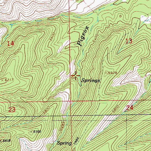 Topographic Map of Pigeon Spring Number Two, AZ