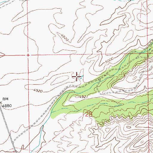 Topographic Map of Sandstone Tank, AZ