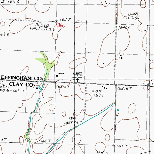 Topographic Map of Saint Johns School (historical), IL