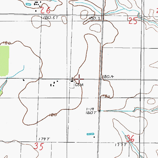 Topographic Map of Saint Johns School (historical), IL
