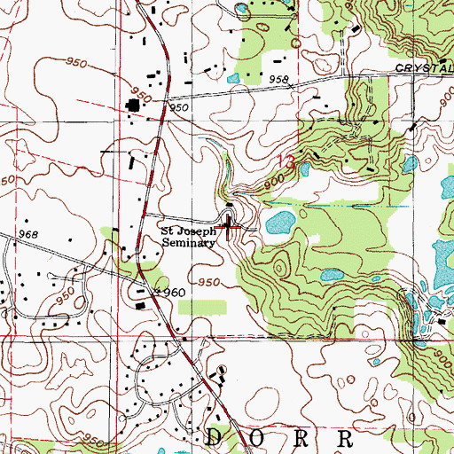 Topographic Map of Saint Joseph Seminary, IL