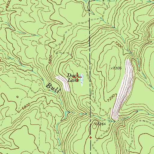 Topographic Map of Duck Lake, AZ