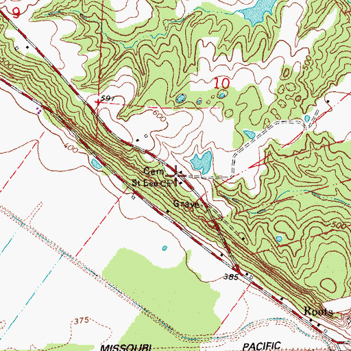 Topographic Map of Saint Leo Church, IL