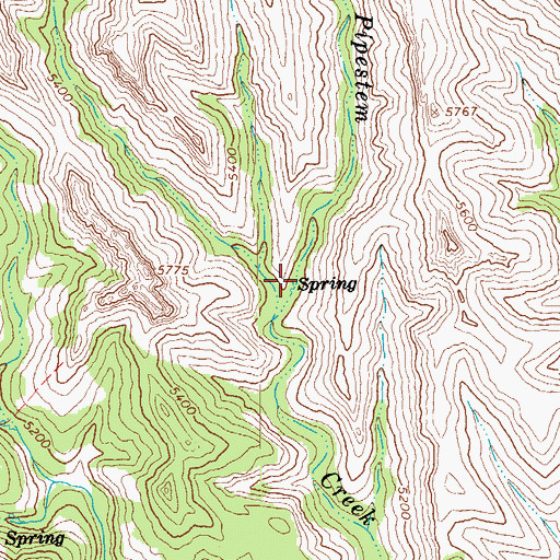 Topographic Map of Pipestem Spring, AZ