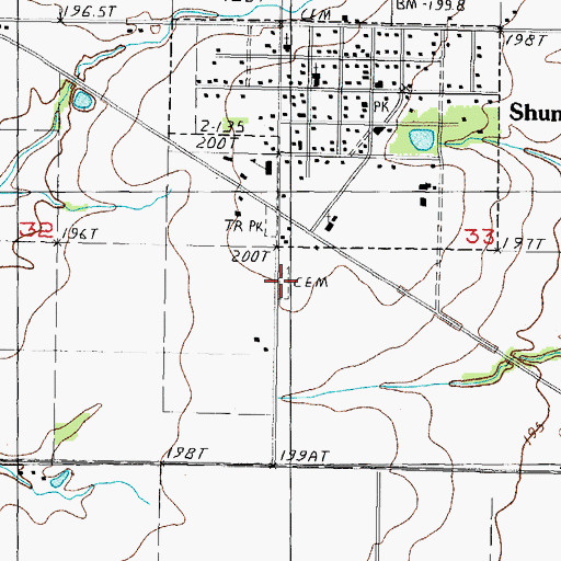Topographic Map of Saint Marys Cemetery, IL