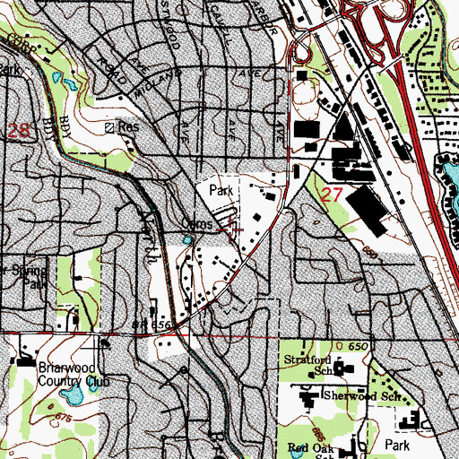 Topographic Map of Saint Marys Cemetery, IL