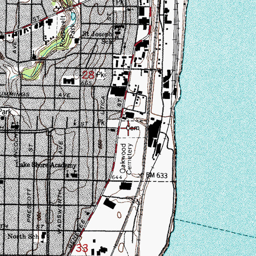 Topographic Map of Saint Marys Cemetery, IL