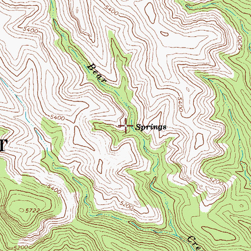 Topographic Map of Turn Springs, AZ