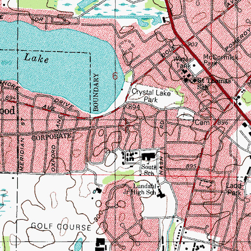 Topographic Map of Saint Marys Seminary, IL