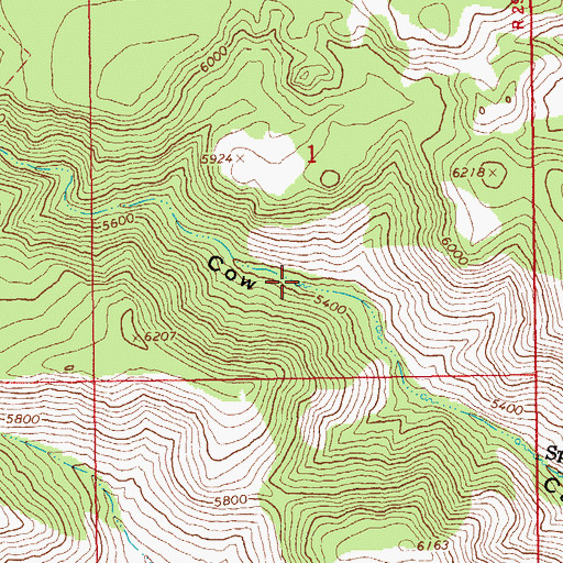 Topographic Map of Broken Spring, AZ