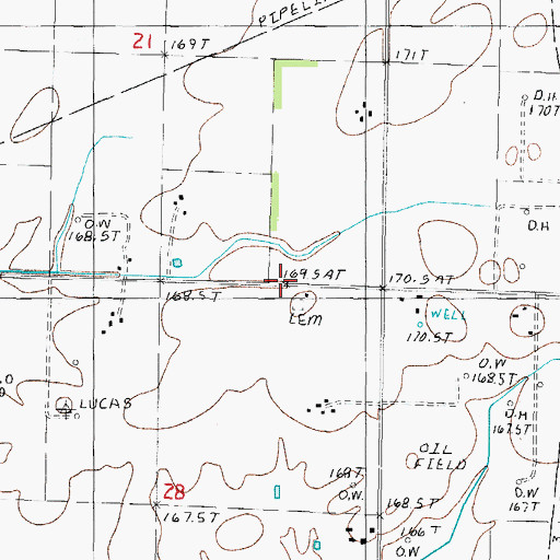 Topographic Map of Saint Matthews Church, IL