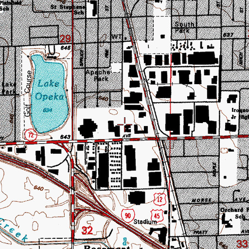 Topographic Map of Saint Patrick Academy, IL