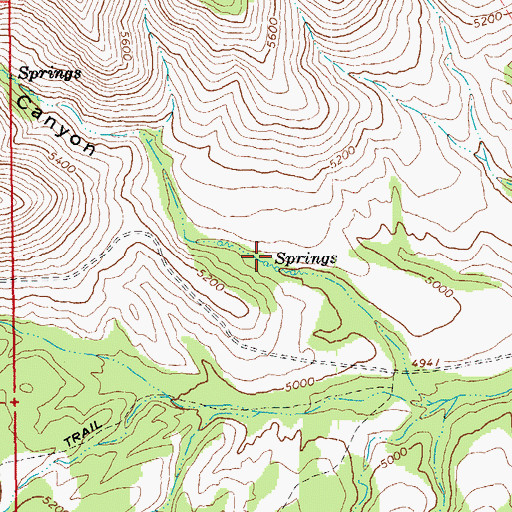Topographic Map of Bar Springs, AZ