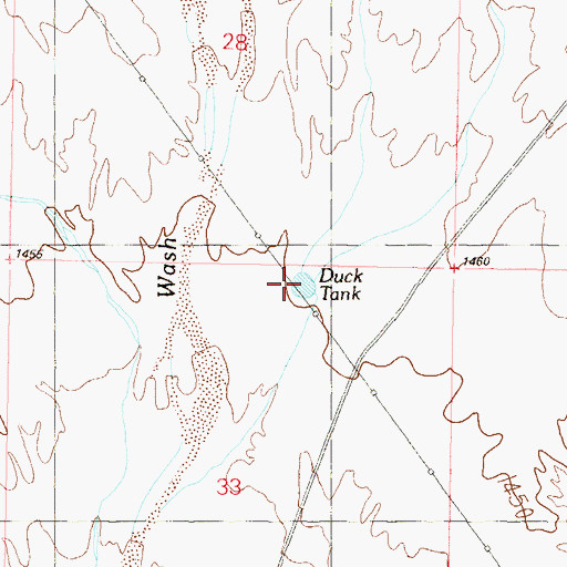 Topographic Map of Duck Tank, AZ