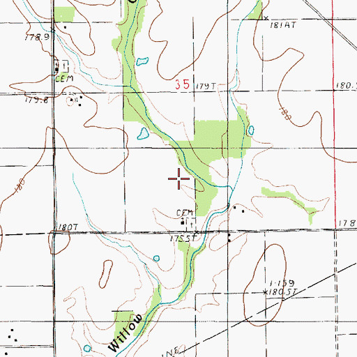 Topographic Map of Saint Paul Church, IL
