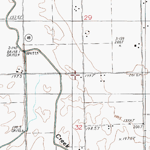 Topographic Map of Saint Paul School (historical), IL