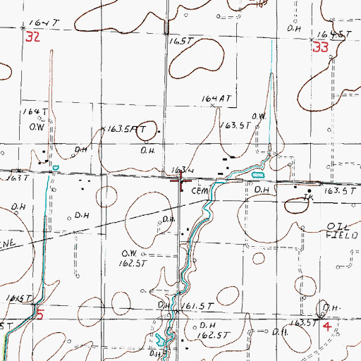 Topographic Map of Saint Pauls Church, IL