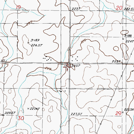 Topographic Map of Saint Pauls Church, IL