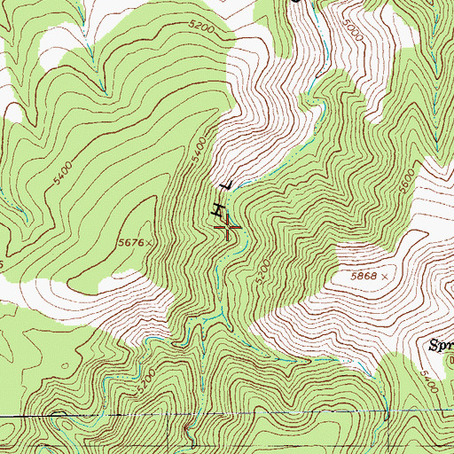 Topographic Map of Frog Spring, AZ