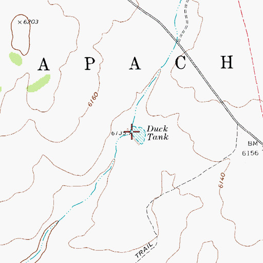 Topographic Map of Duck Tank, AZ