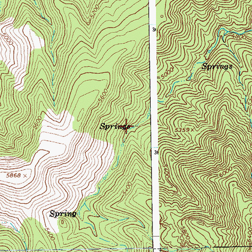 Topographic Map of Chain Springs Number Three, AZ