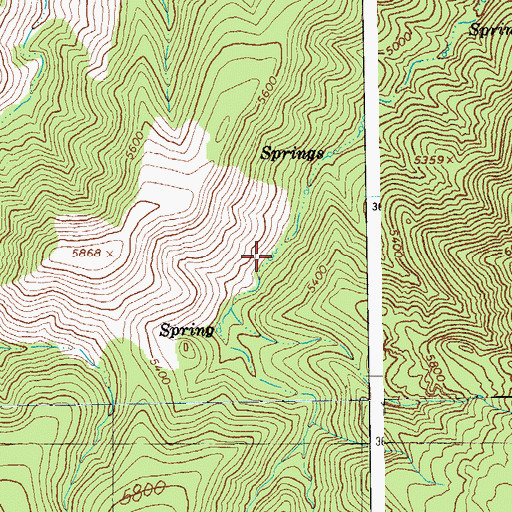 Topographic Map of Chain Springs Number Two, AZ
