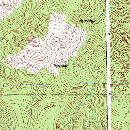 Topographic Map of Chain Springs Number One, AZ
