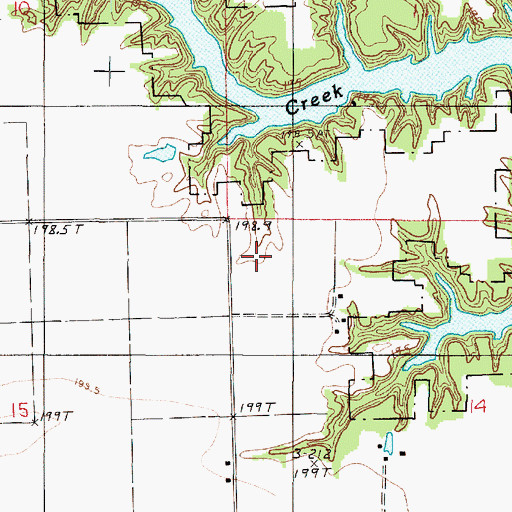 Topographic Map of Salem Church (historical), IL