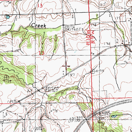 Topographic Map of Salem Church (historical), IL