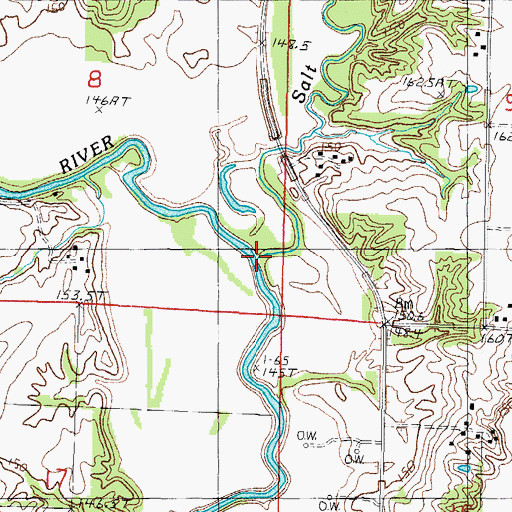 Topographic Map of Salt Creek, IL
