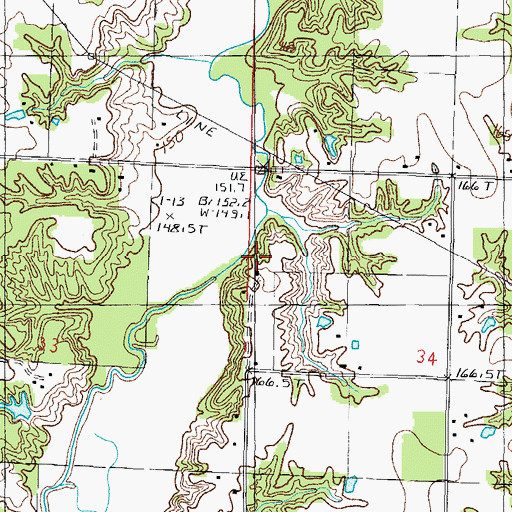 Topographic Map of Salt Creek Church, IL