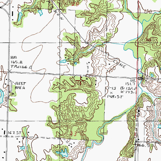 Topographic Map of Salt Creek School (historical), IL