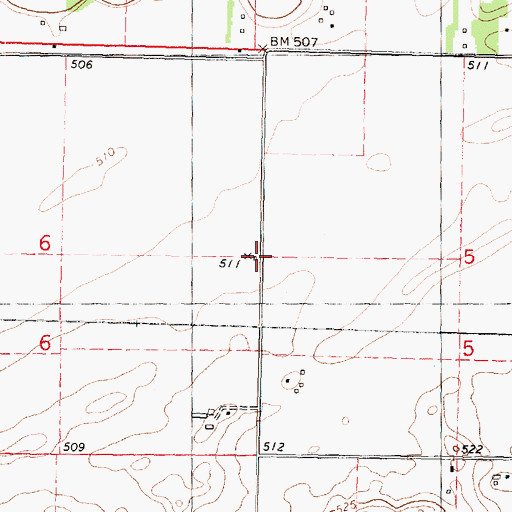 Topographic Map of Salt Creek School (historical), IL