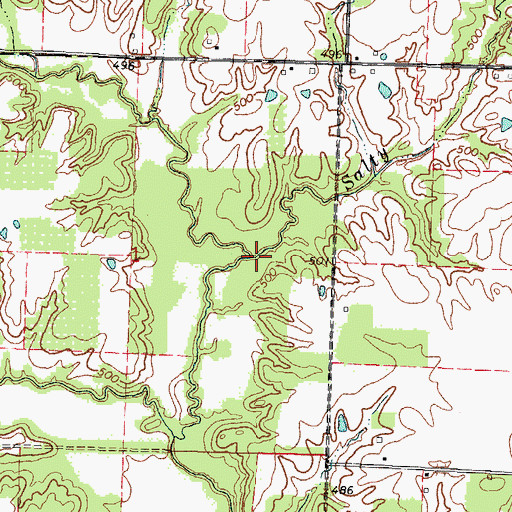 Topographic Map of Salty Branch, IL