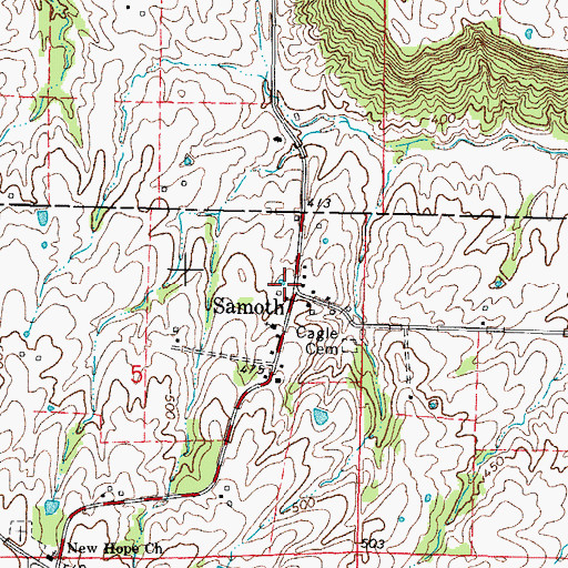 Topographic Map of Samoth, IL