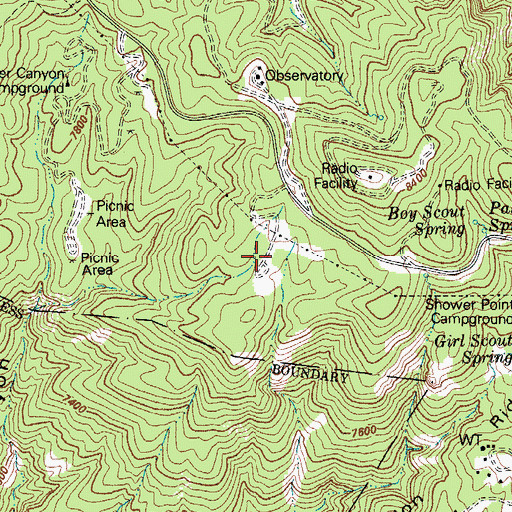 Topographic Map of Whitetail, AZ