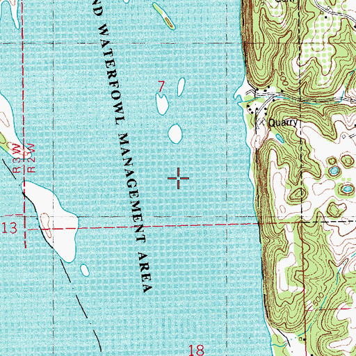 Topographic Map of Sand Bay, IL
